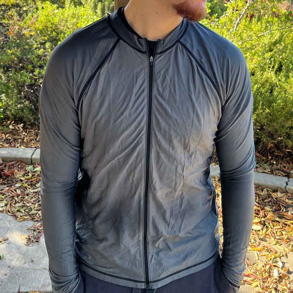 SPEEDO MEN POWERFLEX ECO DIVER JACKET WIND BREAKER WARM UP ZIP COVER ZIPPER JOCK - Picture 2 of 16